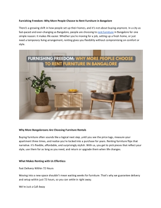 Furnishing Freedom_ Why More People Choose to Rent Furniture in Bangalore