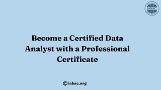 Become a Certified Data Analyst with a Professional Certificate