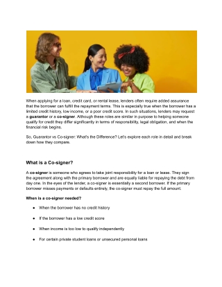 Understanding Guarantor vs Co-signer_ What’s The Difference in Loan Agreements