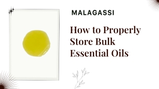 how to properly store bulk essential oils