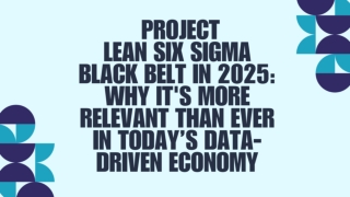 Lean Six Sigma Black Belt in 2025: Why It's More Relevant Than Ever in Today’s D