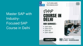 Master SAP with Industry-Focused SAP Course in Delhi