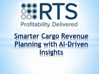 smarter cargo revenue planning with ai driven insights