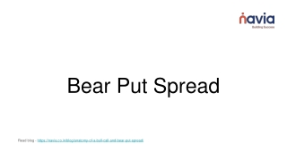 Bear Put Spread