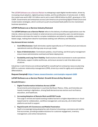LATAM Software-as-a-Service Market Upcoming Opportunities with SWOT Analysis