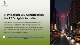 BIS certification for LED lights in India
