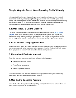 Simple Ways to Boost Your Speaking Skills Virtually