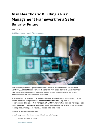 AI in Healthcare