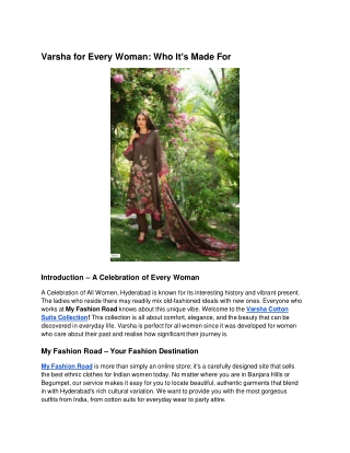 Varsha for Every Woman_ Who It’s Made For