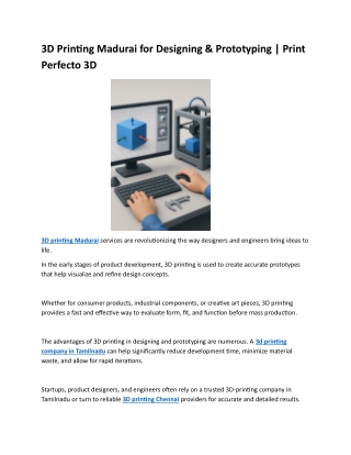 Designing & Prototyping 3D Printing Madurai for Designing & Prototyping | Print