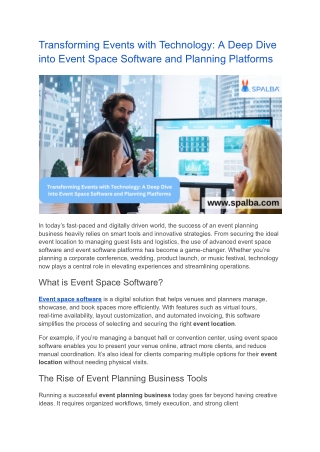 transforming events with technology a deep dive