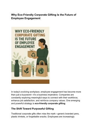 Why Eco-Friendly Corporate Gifting Is the Future of Employee Engagement
