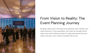 from vision to reality the event planning journey