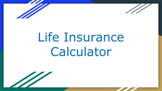 Life Insurance Calculator