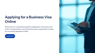 applying for a business visa online