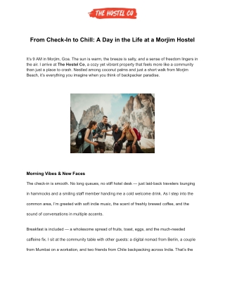 from check in to chill a day in the life