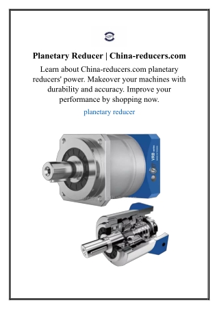 planetary reducer china reducers com