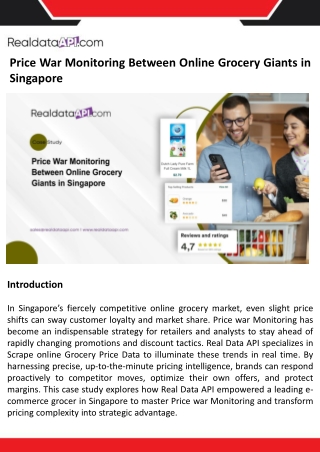 Price War Monitoring Between Online Grocery Giants in Singapore
