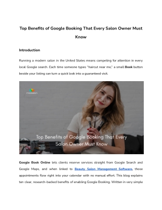 Top Benefits of Google Booking That Every Salon Owner Must Know