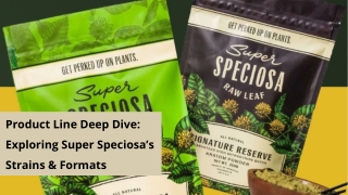 Product Line Deep Dive Exploring Super Speciosa’s Strains & Formats