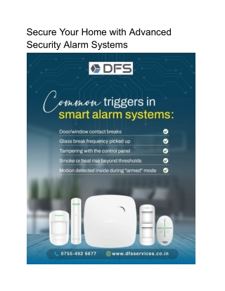 secure your home with advanced security alarm