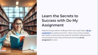 Learn the Secrets to Success with Do My Assignment