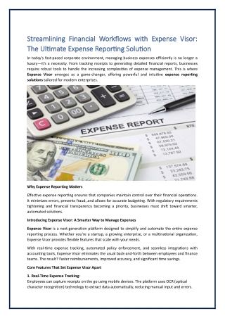 streamlining financial workflows with expense