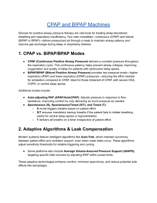 CPAP and BIPAP Machines