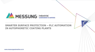 SMARTER SURFACE PROTECTION – PLC AUTOMATION IN AUTOPHORETIC COATING PLANTS