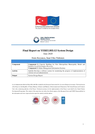 final report on yerelbilgi system design june 2020