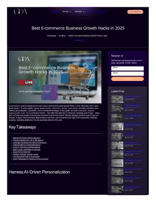 E-commerce Business Growth Hacks in 2025