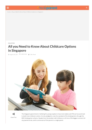 All You Need to Know About Childcare Options in Singapore