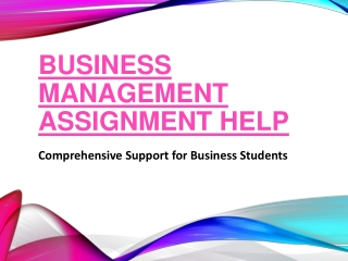 Business Management Assignment Help