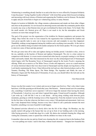 Acting Together locally in Stratoni_volunteers article