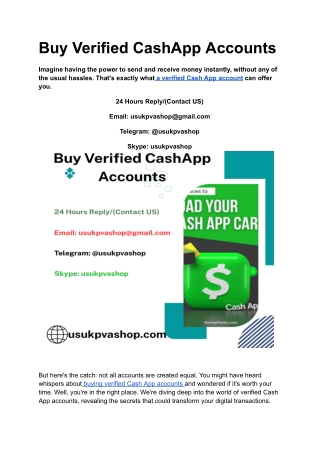 Buy Verified CashApp Accounts