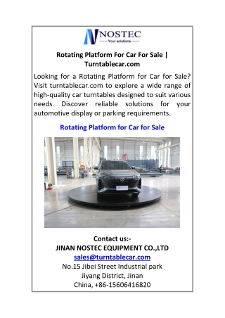 rotating platform for car for sale turntablecar
