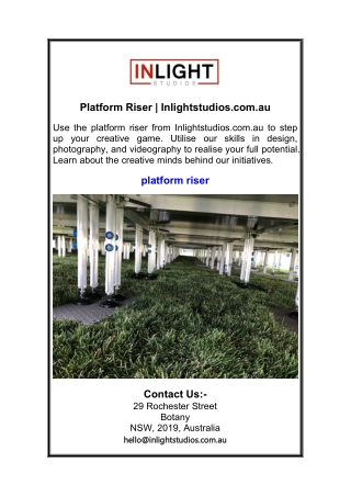 platform riser inlightstudios com au