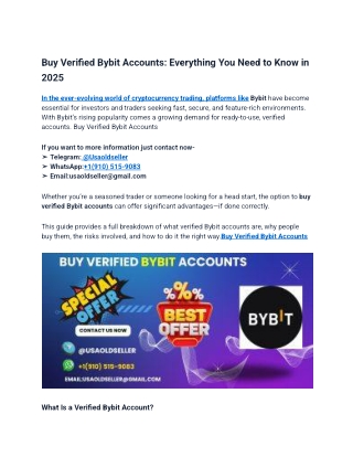 Buy Verified Bybit Accounts_________2025(((((((((2026))))))))))