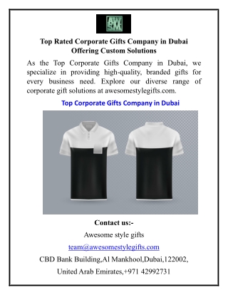 Top Rated Corporate Gifts Company in Dubai Offering Custom Solutions