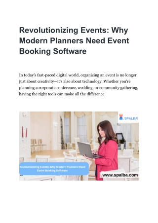 Revolutionizing Events_ Why Modern Planners Need Event Booking Software