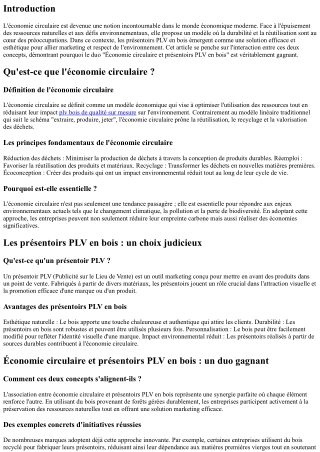 Économie circulaire et présentoirs PLV en bois : un duo gagnant
