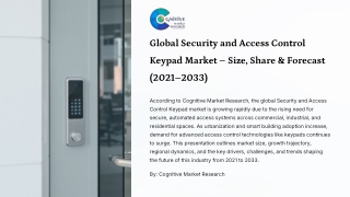 global security and access control keypad market
