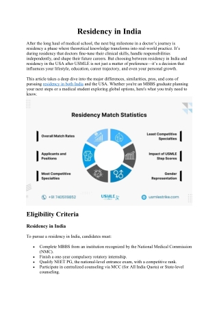 Residency in India