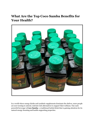 What Are the Top Coco Samba Benefits for Your Health