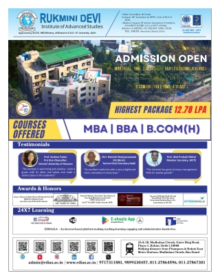 Top MBA, BBA, and B.Com Colleges in Delhi – RDIAS Admissions Open 2025