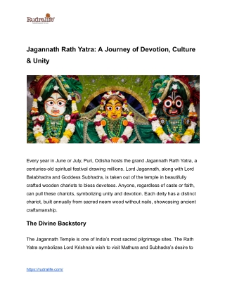 jagannath rath yatra a journey of devotion culture