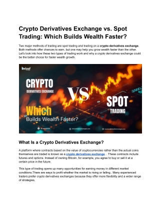 Crypto Derivatives Exchange Development Company