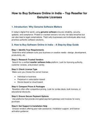 Buy Genuine Software Online in India – Trusted Reseller | PI Software