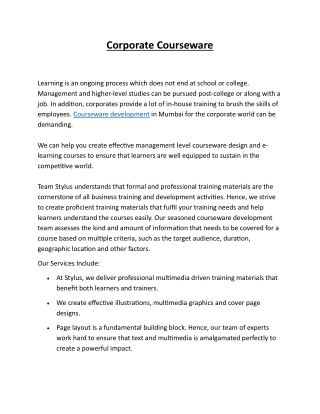 Corporate Courseware
