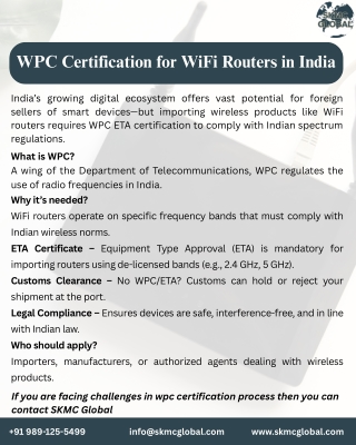 WPC Certification for WiFi Routers in India